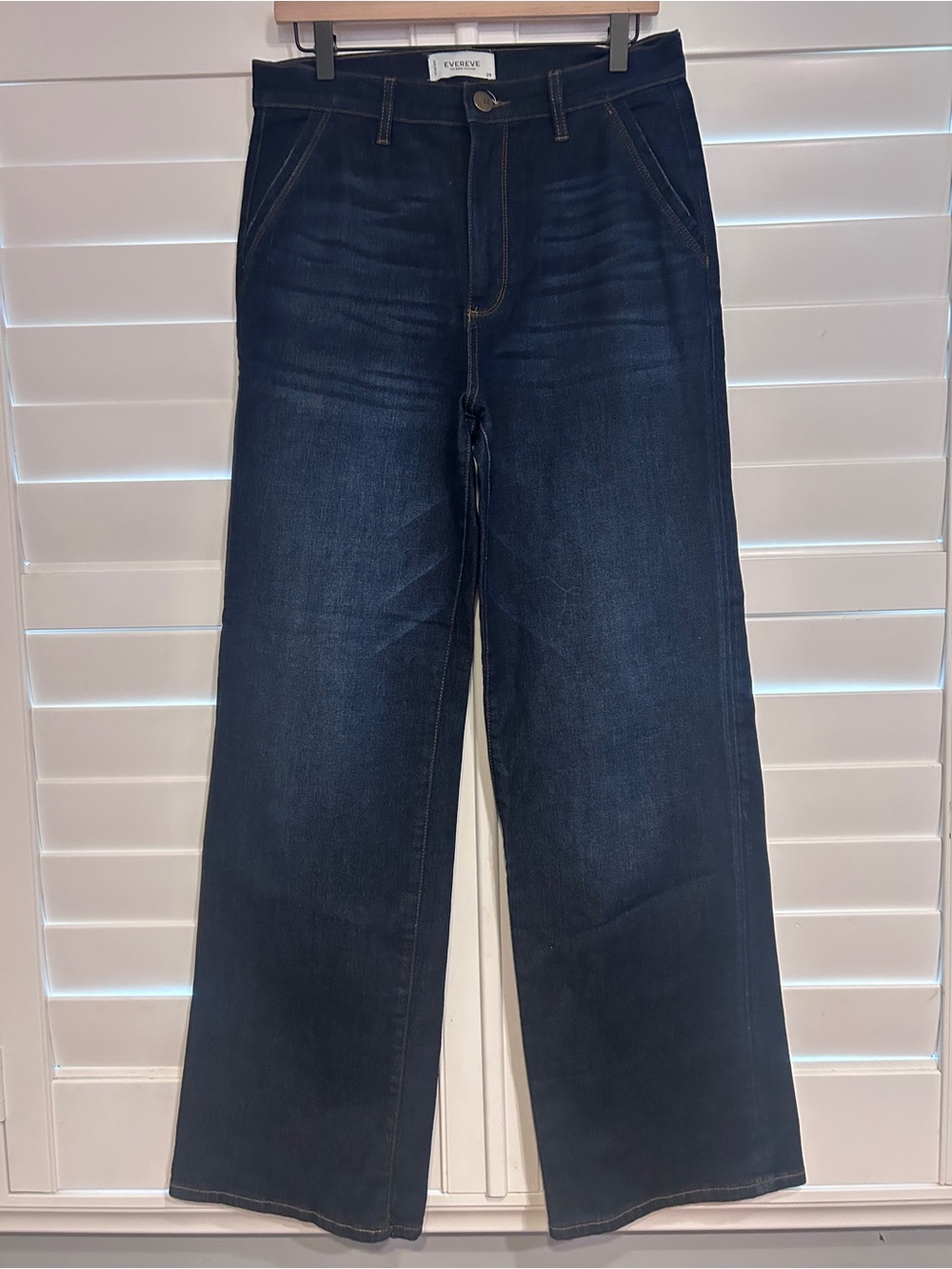 Evereve The Ever Trouser High Rise Blue Size 29